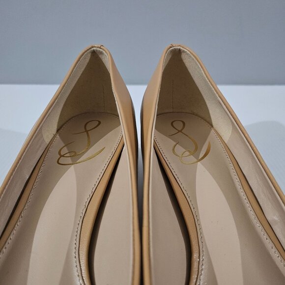 Sam Edelman Franci Pointed Toe Pump Kitten Heel Luxe Tan Leather Size 9.5 NWOT - Picture 10 of 13